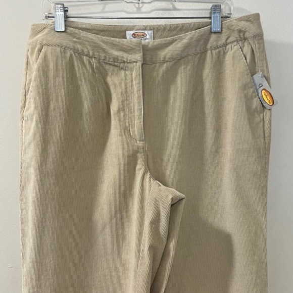 TALBOTS Women Petites Beige Corduroy Stretch Pants Size 12W With Tags - Picture 4 of 9